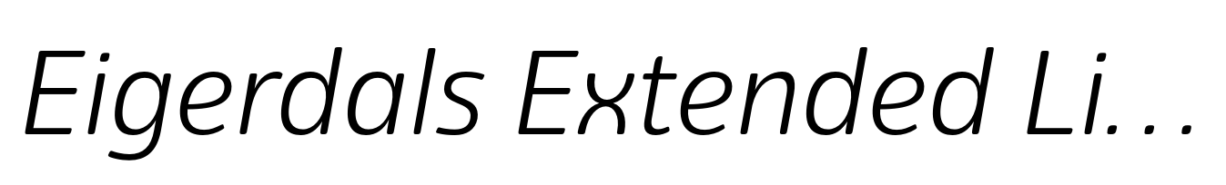 Eigerdals Extended Light Italic